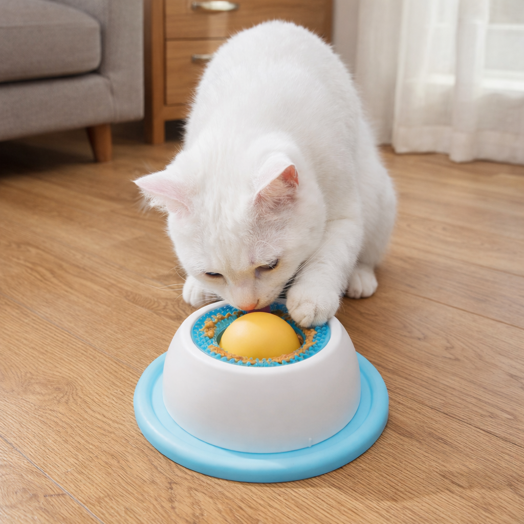 Interaktiver Snack - Leckteller für Katzen und Hunde