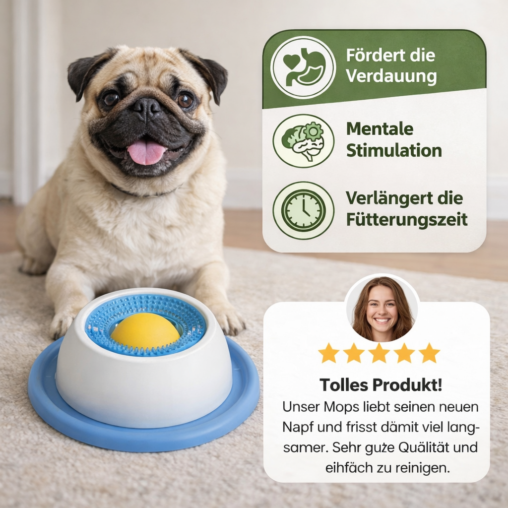 Interaktiver Snack - Leckteller für Katzen und Hunde